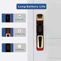 Cerradura Inteligente para el Hogar con Seguridad Tuya, Contraseña de la Aplicación, Código de Huella Dactilar, Aleación de Aluminio, Cerradura Inteligente para Puerta con Cámara Wi-Fi en la Nube