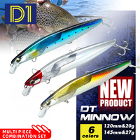 Leurre pour bar 20g/120mm 27g/145mm, leurres flottants type Minnow, leurres durs à super longue portée, leurres artificiels, wobblers