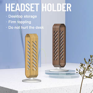 Rắn gỗ headphone Rack gỗ headphone đứng hiển thị đứng Bracket đôi headphone đứng - Product Image 4