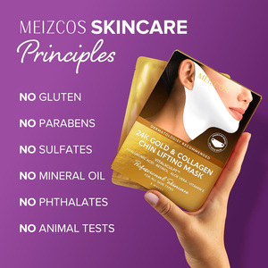 Masque en feuille pour le cou au collagène hydratant, à l'extrait de thé vert, de qualité supérieure, pour le soin de la peau à domicile, traitement anti-rides et raffermissant pour le visage - Product Image 4