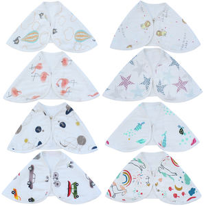 2 Paquete de bebé unisex de toalla muselina orgánica absorbente alimentación dentición babear babero eructo tela con broches - Product Image 6