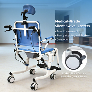 Nouvelle chaise de toilette manuelle multifonction légère pour personnes âgées, chaise de douche pour personnes handicapées, chaise de toilette inclinable - Product Image 6