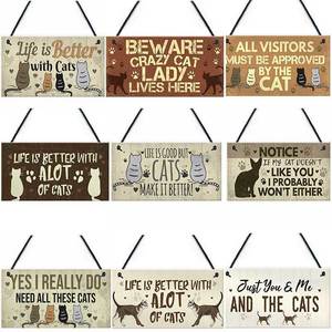 13 European and American Style Wooden <b>Cat</b> <b>Tags</b>, Hanging <b>Tags</b>, Christmas Ornaments, and Wooden Decorations - Product Image 5
