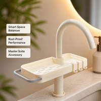 Égouttoir de lavabo amovible ventilé pour éponge et savon
