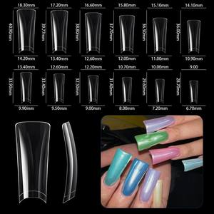 Faux ongles français transparents naturels courts à demi-couverture, en ABS acrylique, pour extension de <span class=keywords><strong>manucure</strong></span> - Product Image 5