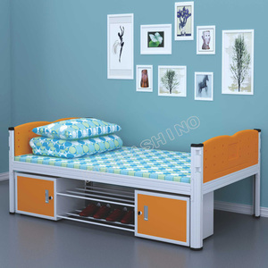 Bán Buôn Chất Lượng Cao Trường Ký Túc Xá Giường Giường Tầng Sinh Viên Hồ Sơ Kim Loại Loft Giường Với Bàn & Ngăn Kéo - Product Image 4