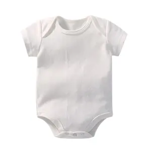 厂家批发儿童romper进口婴儿服装100% 棉数量短袖婴儿服装