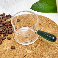 Tasse à mesurer en verre borosilicate transparent pour barista, capacité 125 ml, écologique, en stock