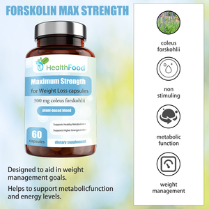 Cápsulas de Alta Calidad para la Pérdida de Peso con Forskolina, Mezcla Patentada para Apoyar la Función Metabólica - Product Image 3