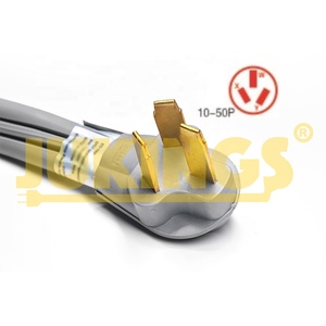 ETL đã được phê duyệt 50-AMP 3-wire phạm vi dây điện 6/2 + 8/1awg srdt 5-Foot NEMA Tước AC nam 125V thiết bị nhà đồng PVC chúng tôi CN - Product Image 2