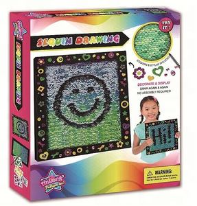 Nuevo tablero de dibujo de lentejuelas DIY educativo personalizado para niños juguetes de arte - Product Image 6