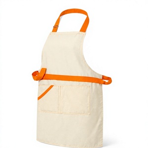 Custom Simple Large Sized Cotton Bib <b>Apron</b> Sleeveless Design Functional Pockets Workwear for Kitchen Baking and Home Use - Product Image 4