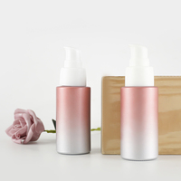 Dégradé Cosmétiques Ensembles D'emballage Vide 40ml Verre Opale Avec Pompe Ensemble De Soins De La Peau Bouteille De Lotion Pour Le Visage