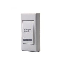 Botón de Liberación para Sistema de Control de Acceso de Forma Estrecha, Fabricado en Material ABS, con Contactos NO/NC/COM de Montaje Superficial