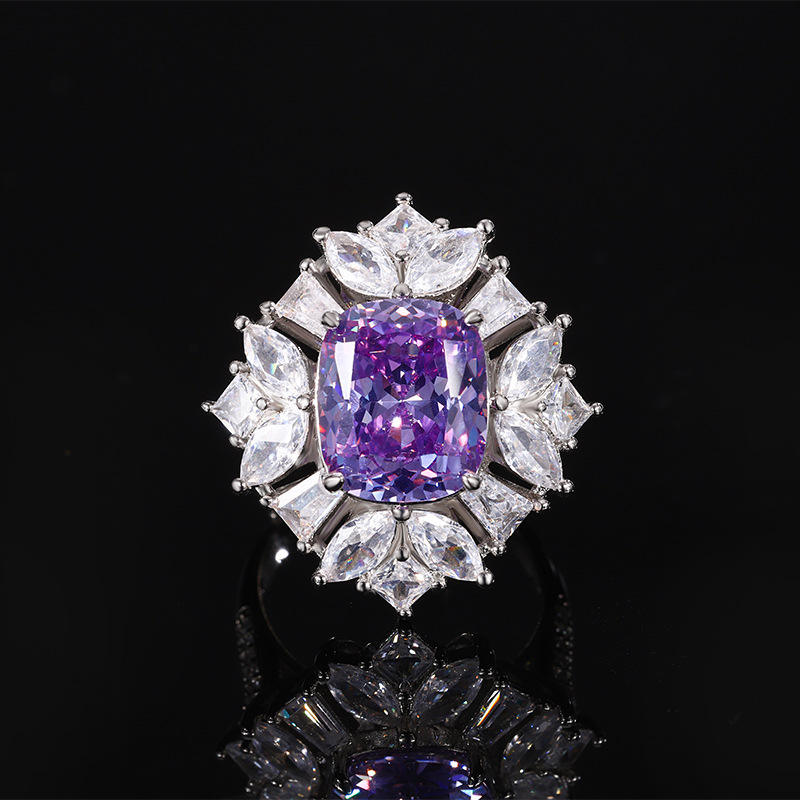 Bague bleue coupée nid d'oiseau