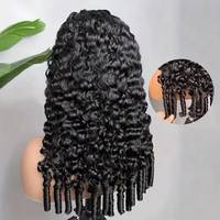 Perruque Lace Front en Cheveux Humains Bouclés Indiens, Qualité Supérieure, Sans Colle, Longue, Naturelle, Dentelle HD Transparente 9A pour Perruque Lace