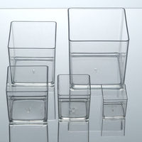 Aquarium de bureau pour poissons Betta, crevettes, tortues, pot écologique pour plantes vertes, en plastique transparent, étroit, haut, rectangulaire