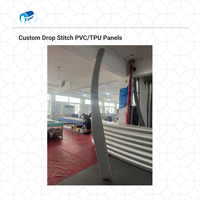 Tissu gonflable Drop Stitch personnalisé en PVC TPU à double paroi, construction 3D, doublure imperméable, matelas pneumatique pour bateau DWF 5-20 cm
