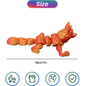 ของเล่นรูปหมาป่าข้อต่อมีความยืดหยุ่นสำหรับสะสมพิมพ์ลาย3D ขนาดใหญ่สำหรับตกแต่งเดสก์ท็อปรูปสัตว์ข้อต่อยืดหยุ่นพิมพ์ลาย3D - Product Image 2