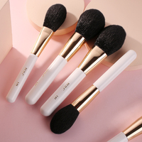 Baili — ensemble de pinceaux de maquillage, de luxe, en poil de chèvre et poney, blanc, perles, fond de teint professionnel, 32 pièces