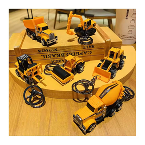 <span class=keywords><strong>Porte</strong></span>-clés de Véhicules d'Ingénierie Miniatures 3D en Gros : Chariot Élévateur, Excavatrice, Camion, Bulldozer – Idéal Cadeau - Product Image 1