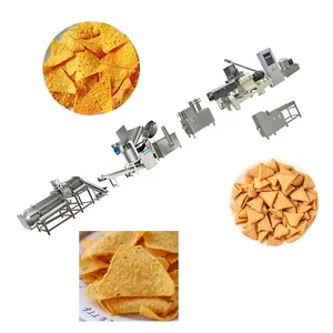 Extrusora automática de aperitivos de harina de trigo fritos, máquina de freír chips, línea de producción de chips