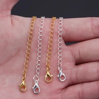 Vente en gros de fermoirs à double homard, collier en métal, extension de bracelet, connexion de chaîne, accessoires de bijouterie, chaîne d'extension