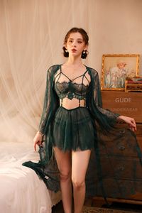 Nuova ed Elegante Camicia da <span class=keywords><strong>Notte</strong></span> da Donna in Poliestere e Pizzo, Stile Game Pack, per una <span class=keywords><strong>Notte</strong></span> Affascinante - Design Misterioso - Product Image 2