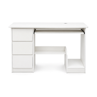Bureau d'ordinateur moderne avec tiroirs, bureau de télétravail avec rangement, poste de travail d'étude et d'écriture