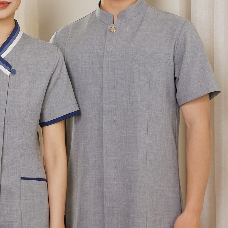 Uniforme de nettoyage gris clair pour homme