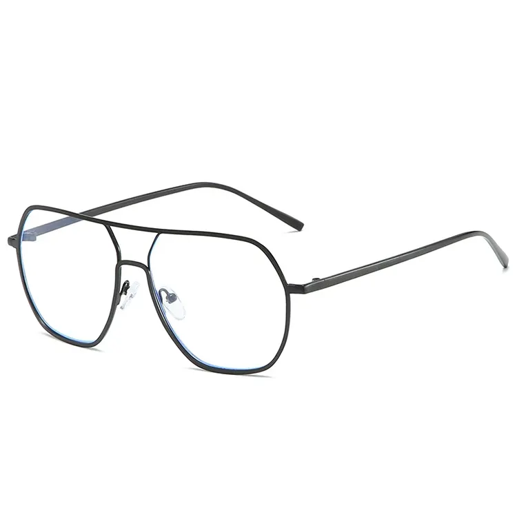 Grande Quadro Óculos de Computador Anti-Luz azul Óculos de Miopia de Metal
