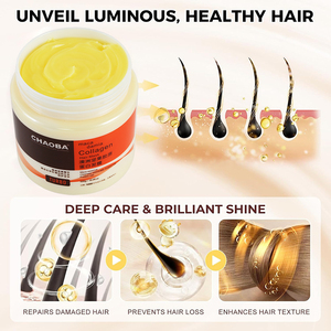 Masque capillaire réparateur profond à l'huile d'argan et de macadamia, essence pour <span class=keywords><strong>cheveux</strong></span> secs et abîmés, traitement au collagène pour tous types de <span class=keywords><strong>cheveux</strong></span>, 500 ml - Product Image 3