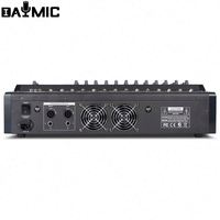 AOSHEN Mélangeur Amplificateur 8 Canaux avec Écho DSP 16, 2x300W/8ohm USB avec BT, Mixeur Audio USB Professionnel pour DJ