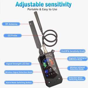 LED 디스플레이가있는 F009 GPS 버그 감지기 소형 숨겨진 적외선 카메라 파인더 AI 청취 장치 보안 보호 제품 - Product Image 5