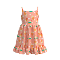 Robe d'été personnalisée en soie de lait pour enfants, robe tourbillon pour filles, vêtements pour tout-petits, imprimé unique pour enfants