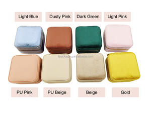 กล่องเครื่องประดับหรูหราขนาดเล็กกำมะหยี่สีเหลืองหรูหราหรูหรากล่องเครื่องประดับบรรจุภัณฑ์กล่องเครื่องประดับแบบพกพา - Product Image 2