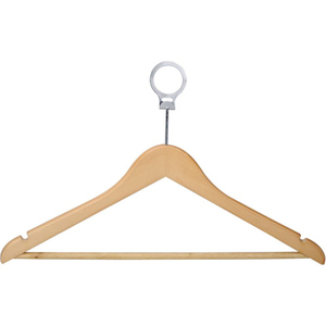 Cintres en bois anti-voleur du fabricant Couleurs avec barre Solution de gros pour vêtements de garde-robe Utiliser des techniques de laque - Product Image 1