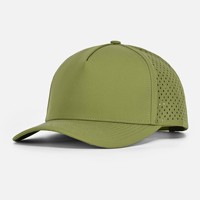 Gorra de poliéster perforada con láser, de secado rápido, con logotipo personalizado bordado, transpirable, ajustable, para deportes, correr, béisbol.