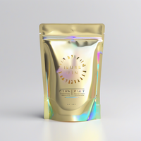 Sachet Doypack Personnalisé avec Fermeture Zip Coulissante en Feuille d'Argent, Fenêtre Transparente, pour Bonbons 150g, Emballage Alimentaire, Impression Brillante