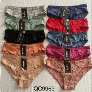 Factory spot can wholesale can cash purchase solid color high quality mid waist women panties