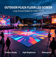 Écran de sol LED interactif commercial 4K avec Adobe RGB 90% et dalles LED étanches IP65 pour spectacles en direct
