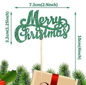 ชุดตกแต่งเค้กคริสต์มาสสำหรับงานเลี้ยงฉลองเทศกาล ตกแต่งขนมหวานธีมคริสต์มาส พร้อมคำอวยพร - Product Image 3