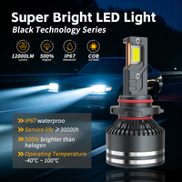 Kit de conversion de phares LED pour voiture avec 4 tubes en cuivre, 120W, 12000LM, H4 H7, 6000K, tout-en-un, ventilateur Canbus, ampoule de phare LED 9005 9006
