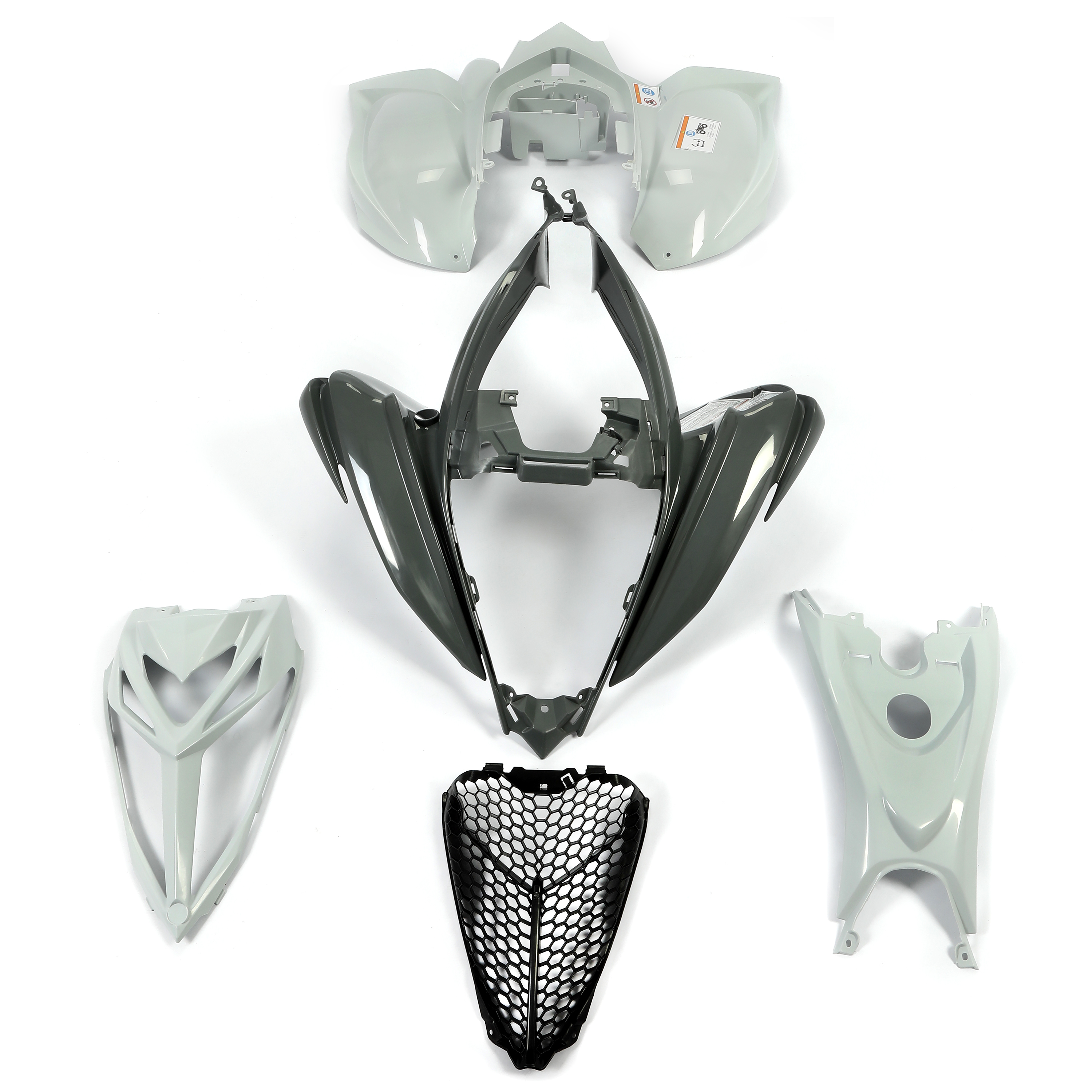 Kit Completo de Plásticos e Aletas YAMAHA Raptor 700 2006-2023 Cinza