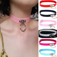 Collier en cuir gothique pour femmes, accessoires Harajuku, sexy, punk, ras du cou, rivet, bondage, cosplay, bijoux gothiques, médaillon