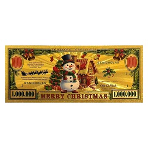 2026 New 24k Gold Foil <strong>Note</strong> Banknote Set Christmas Collection Letterpress Printed Xmas Collectible Grade Bill Plastic <strong>Prop</strong> Money - Product Image 2