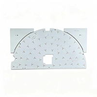 Circuit imprimé LED en forme d'éventail personnalisé, base en aluminium MCPCB, dissipation thermique élevée, circuit imprimé LED semi-circulaire pour éclairage industriel