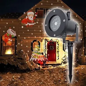 LED 프로젝터 레이저 크리스마스 회전 무대 조명 야외 방수 잔디 램프 분위기 휴일 파티 홈 장식