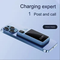 Dernière version de la batterie externe magnétique sans fil avec logo personnalisé, 5000 mAh, 10000 mAh, chargeur rapide, batterie portable pour smartphones universels