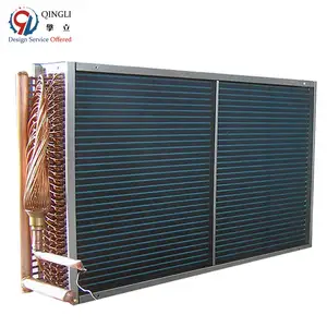 Aluminium Fin Copper Tube Air Cooler Refrigerator Condenser Evaporator Coil